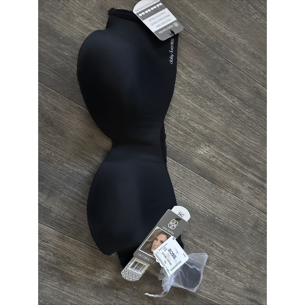 Daisy Fuentes Push Up Black Wing Push Up Braโ Size 36 C Black NWT